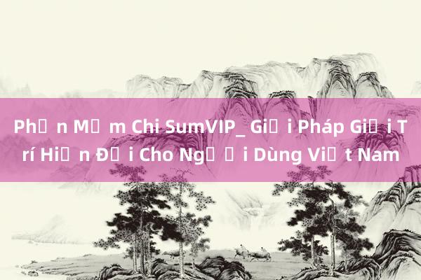 Phần Mềm Chi SumVIP_ Giải Pháp Giải Trí Hiện Đại Cho Người Dùng Việt Nam